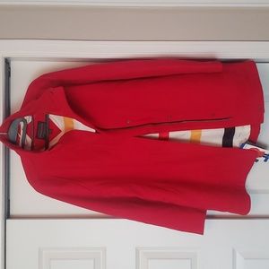 Red wool coat